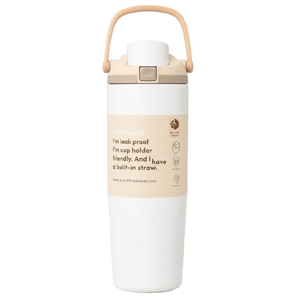 Termo Toma todo de acero inoxidable 900 ml Beige