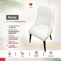 Funda de silla vintage en terciopelo grueso 6 unidades - Perla