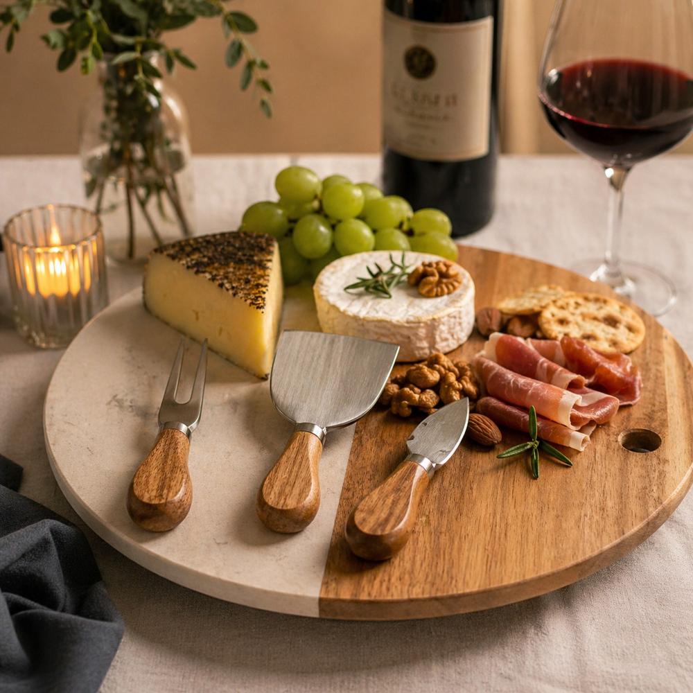 Tabla para quesos OLIVO de mármol