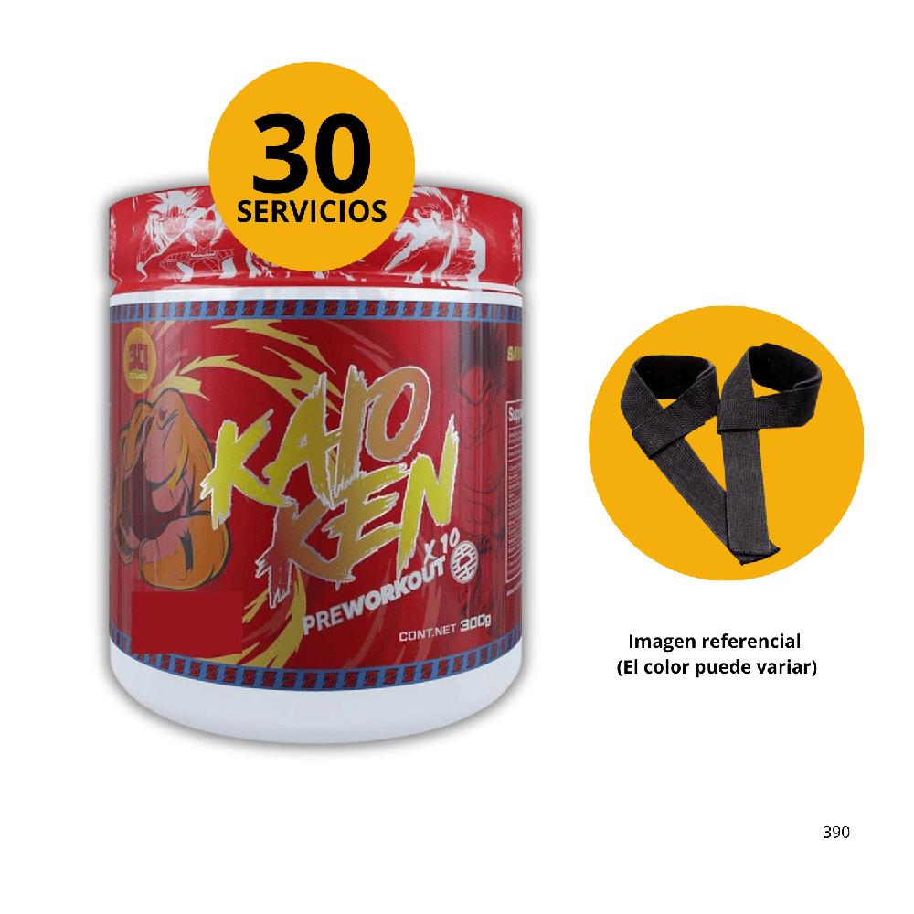 Pre Entreno Kaio Ken Preworkout 30 Servicios 300gr con straps de regalo