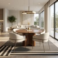 Juego de Comedor Elegante Arizona 4 sillas Bick Base enchapada MDF TU MESITA