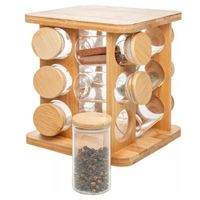 Set de 12 Condimenteros Giratorio de Bambú Ravel 5250001