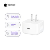 Cargador Apple USB-C 40W con Potencia Máxima de 60W Blanco