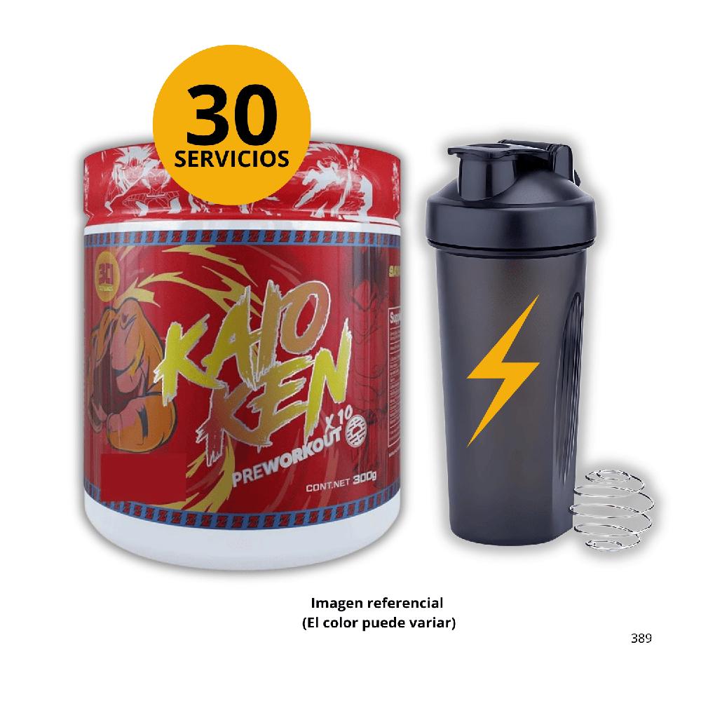 Pre Entreno Kaio Ken Preworkout 30 Servicios 300gr con shaker de regalo