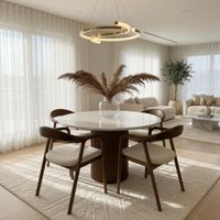 Juego de Comedor Elegante Aurelia con Piedra Sinterizada 4 Sillas TU MESITA