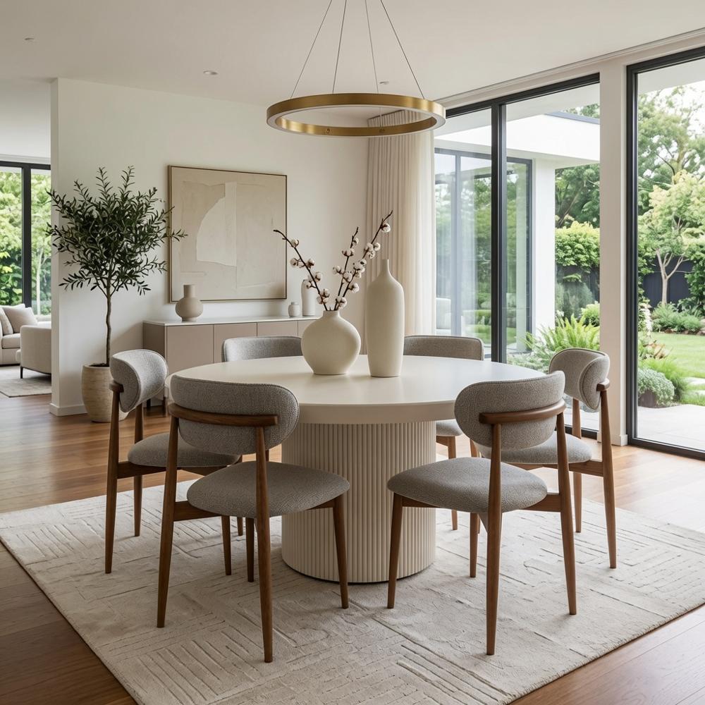 Juego de Comedor Dalia en Madera Color Blanco 4 Sillas TU MESITA