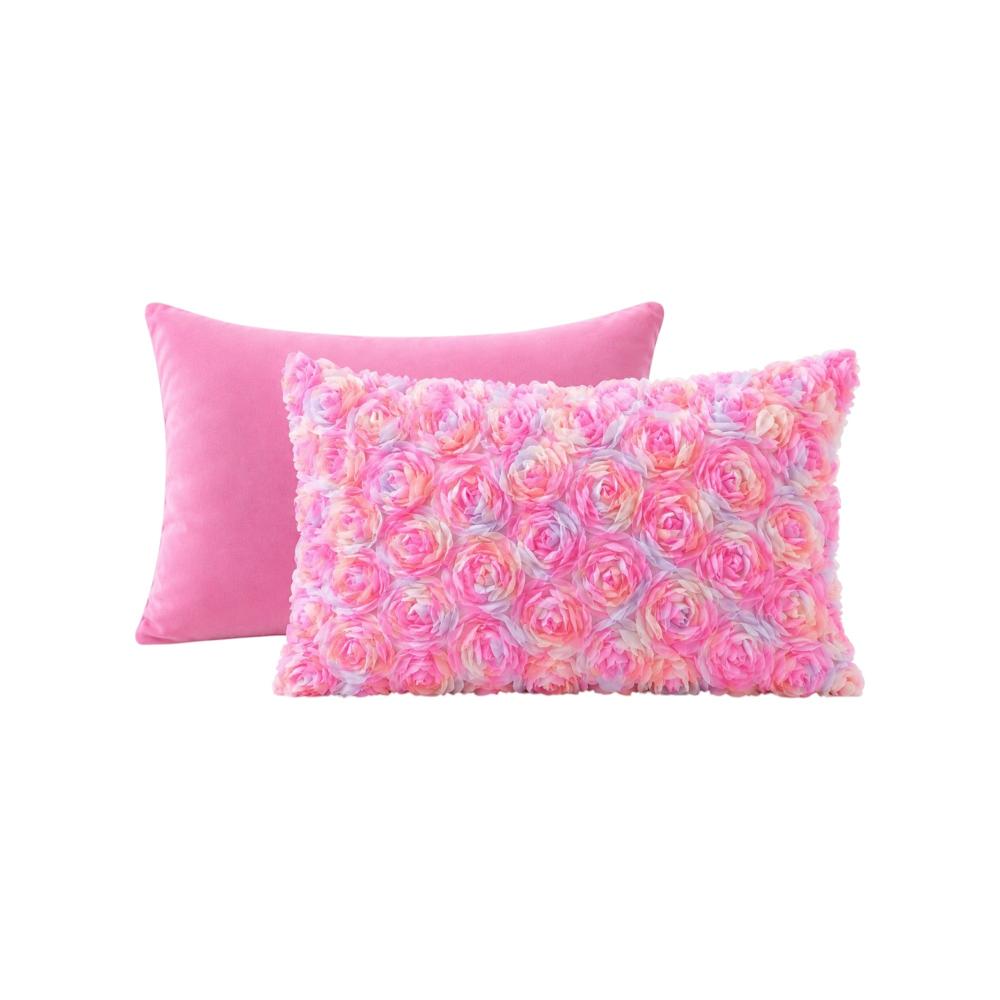 Almohada Long Pillow 150 Hilos Algodón Confort - Rosado Arlin 35 X 80