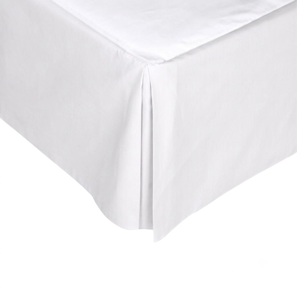 Cubrebox Teza 150 Hilos Algodón Confort / Blanco Arlin 1.5 Plazas