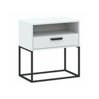 Mesilla de noche Moderno Walter Blanco R&R Muebles