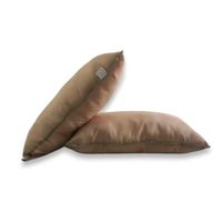 Pack 2 Almohadas Nuth Microfibra Poliéster Confort - Marrón Claro Arlin 60 X 40