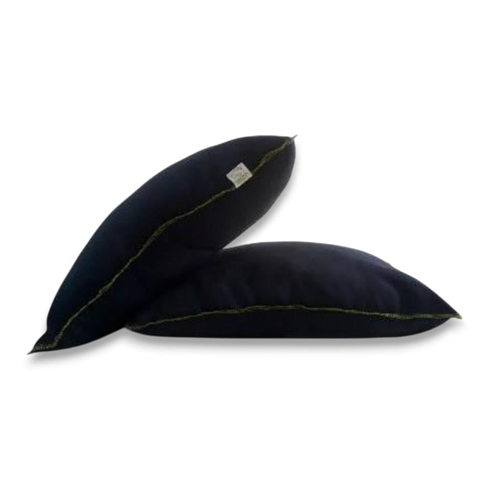 Pack 2 Almohadas Nuth Microfibra Poliéster Confort - Azul Marino Arlin 60 X 40