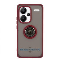 Case ahumado con soporte magnetico para Xiaomi HM Note 13 Pro 5G - ROJO