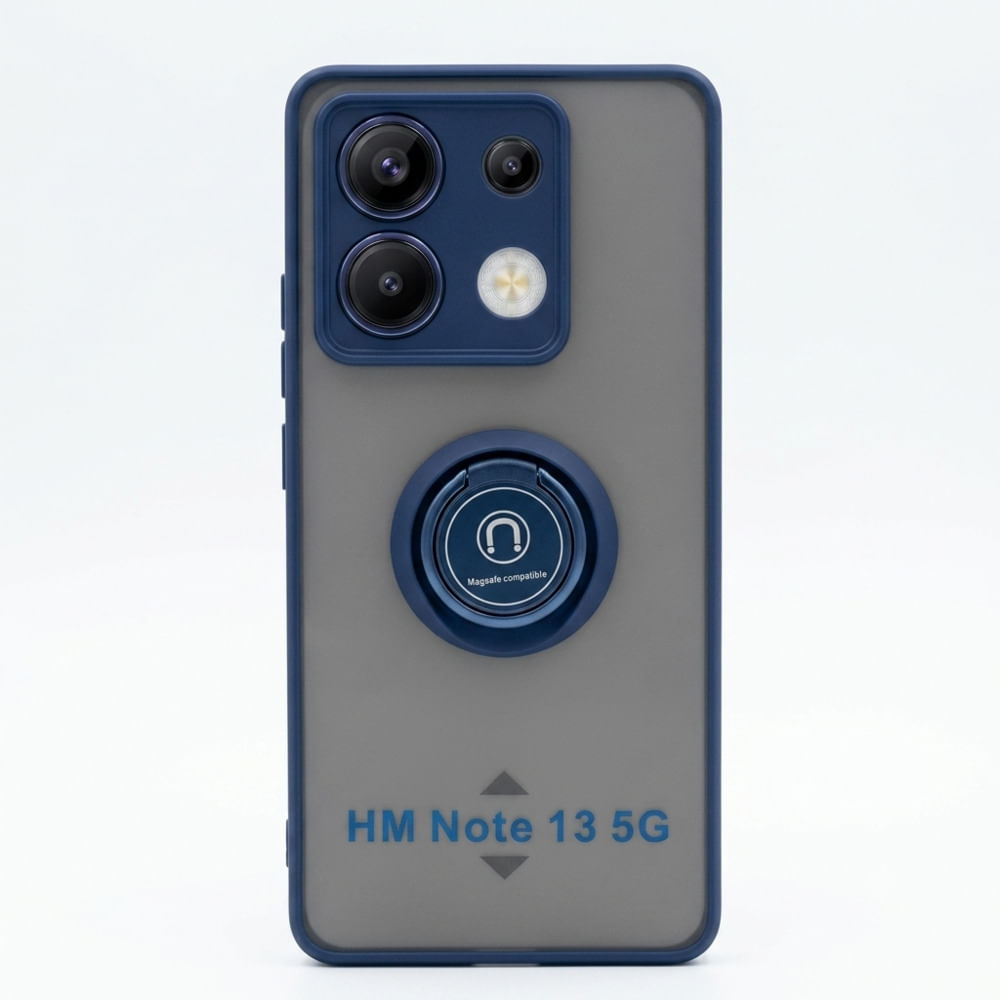 Case ahumado con soporte magnetico para Xiaomi HM Note 13 5G - Azul