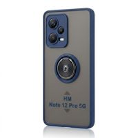 Case ahumado con soporte magnetico para Xiaomi HM Note 12 Pro 5G - Azul