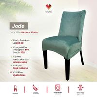Funda de silla butaca curva de terciopelo 6 sillas - Jade