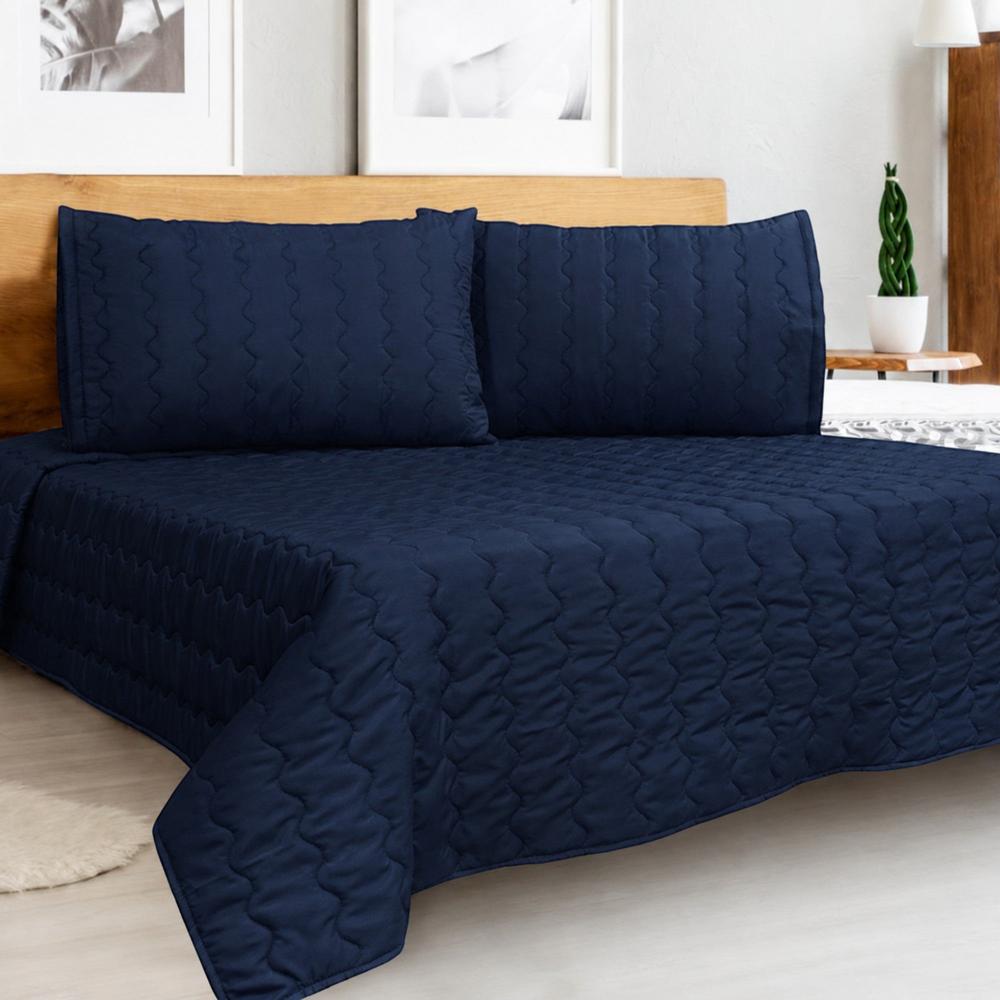 Cover Thin 150 Hilos Microfibra Confort / Azul Marino Arlin