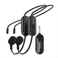 Micrófono Inalámbrico Profesional Dual Diadema y Mano 2 en 1 Recargable 2.4G para Conferencias