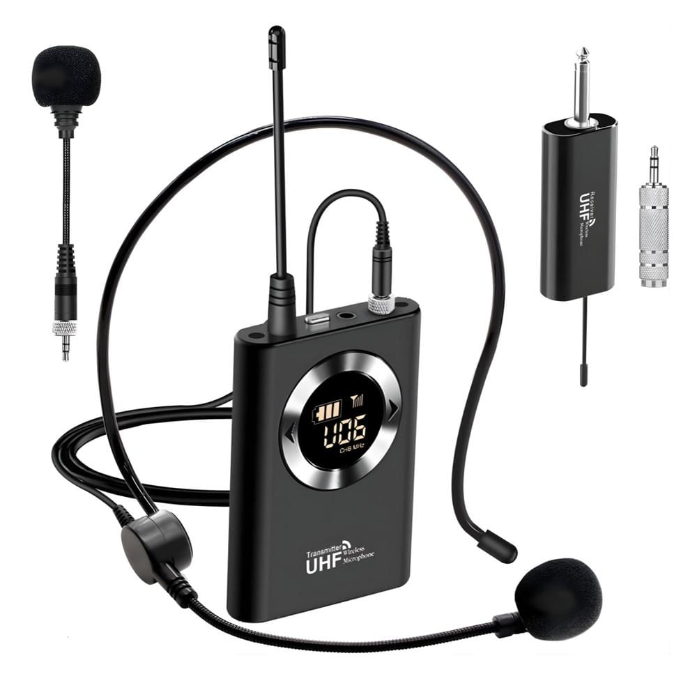 Micrófono Inalámbrico Uhf Diadema Amplificador Profesional