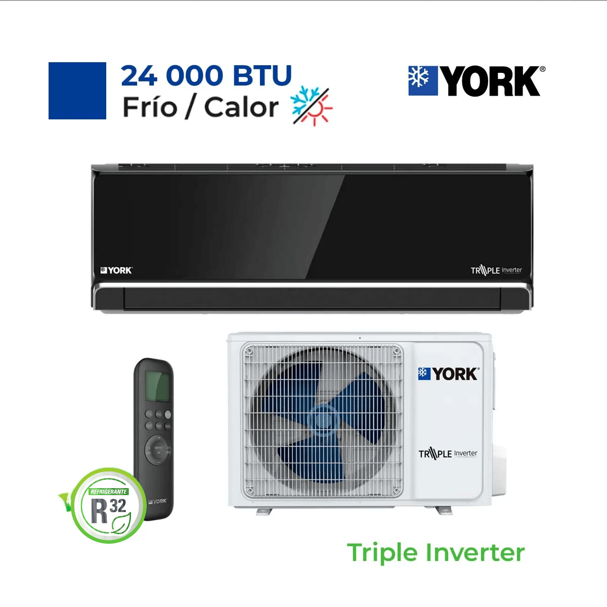 Aire Acondicionado York Split Pared De 24000 Btu-H Triple Inverter Frío-Calor