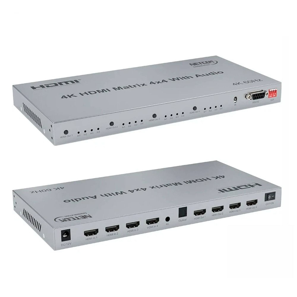 Matrix HDMI 4x4 Puertos Version 2.0 4K 60Hz Splitter Switch HDMI HDR