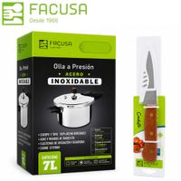 Promo Facusa Olla Presion de 7Lt Acero Inoxdable Cuchillo