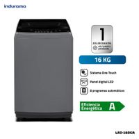 LAVADORA INDURAMA 16 KG CARGA SUPERIOR GRIS OSCURO - LRI-16DGR
