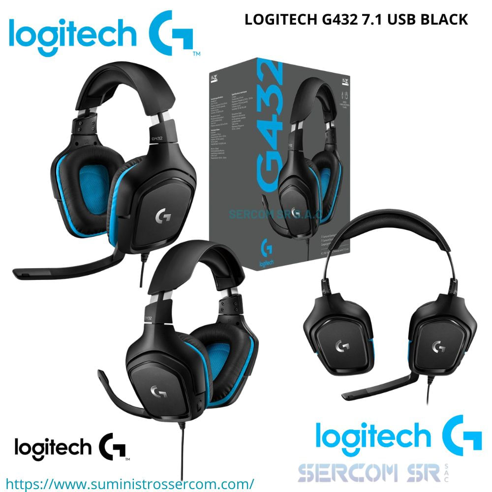 AUDIFONO C MICROF. LOGITECH G432 7.1 USB BLACK