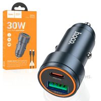Cargador Para Auto Z57A Hoco Con Carga Rápida 30W Y USB Tipo C