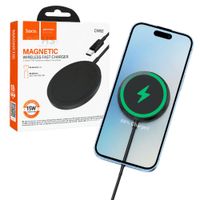 Cargador Inalámbrico Magnético Hoco CW52 Color Negro Con Carga Rápida
