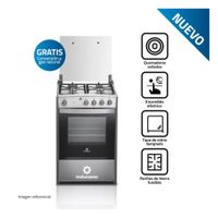 Cocina de Pie a GLP Indurama Coruña 4 hornillas Plata Cromado