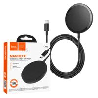 Cargador Inalámbrico Magnético Hoco CW52 Con Carga Rápida Color Negro