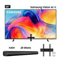 TELEVISOR SAMSUNG 50 PULGADAS UHD 4K UN50M70HAGXPE - SOUNDBAR NEX PSB32 - RACK