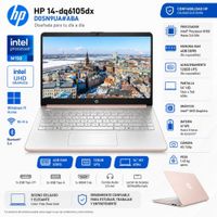Laptop HP Intel N150 4GB DDR5 128GB UFS 14 HD Intel UHD 14-dq6105dx