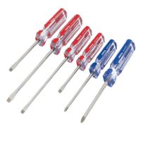 Desarmadores Jgo 6 Pzs Estrellas Y Planos Mango De Pvc - 20214