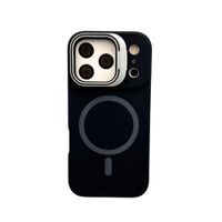 FUNDA SILICONA MAGSAFE Y PARANTE PARA IPHONE 17PROMAX NEGRO