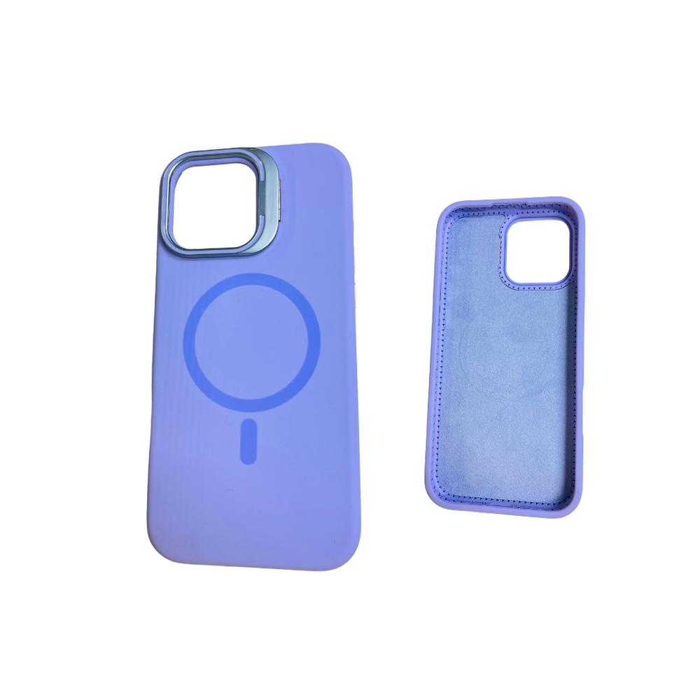 FUNDA SILICONA MAGSAFE Y PARANTE PARA IPHONE 16PROMAX LILA