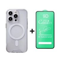 FUNDA SPACE MAGSAFE PARA IPHONE 16PROMAX Y PROTECTOR DE PANTALLA CERAMICO