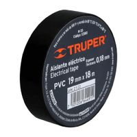 Paquete de Cintas de aislar de 18 m x 19 mm negra Truper 12500-8
