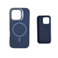 FUNDA MAGSAFE Y PARANTE PARA IPHONE 16PRO PLOMO