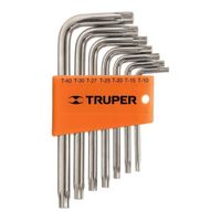 Llaves Torx 7pzas Cortas Con Organizador Truper 15552