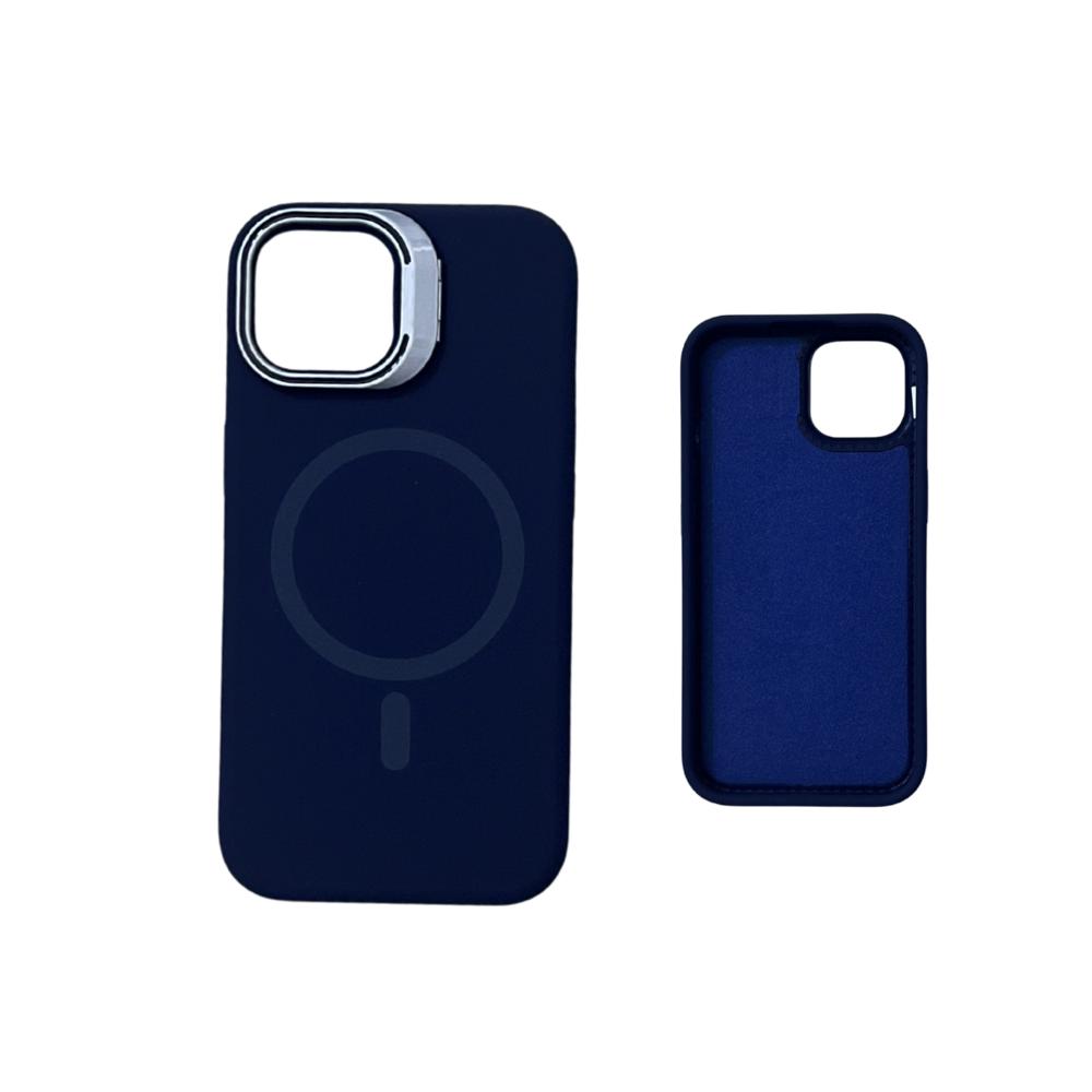 FUNDA SILICONA MAGSAFE Y PARANTE PARA IPHONE 13PROMAX NEGRO