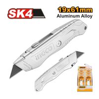Cuchilla multiusos con cuerpo de aluminio 19 mm x 61 mm INGCO HKNS11615
