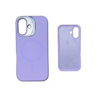FUNDA SILICONA MAGSAFE Y PARANTE PARA IPHONE 16 LILA