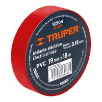 Paquete de Cintas de aislar de 18 m x 19 mm Roja Truper 12504-8
