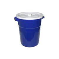 Tacho De Basura Con Tapa De 100 Litros Azul