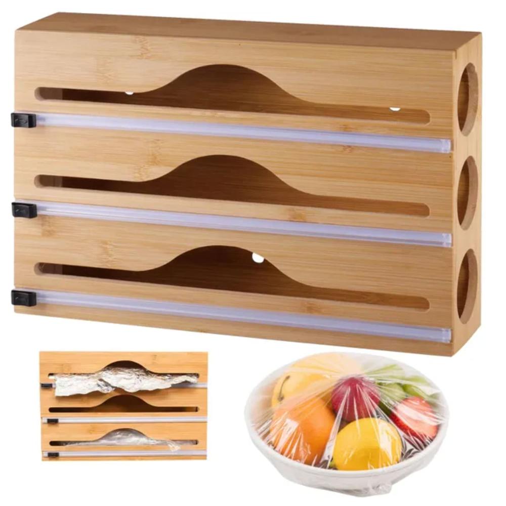 Dispensador Triple de Bambú  5580001