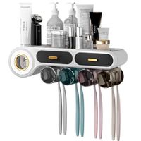 Organizador De Baño Con Dispensador De Pasta Dental Dorado 332DO03
