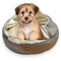 Cama Cueva para Perros y Gatos Talla M - Marrón