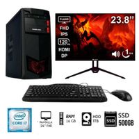 Computadora PC Core i7 3.2Ghz Ram 16GB  Disco 1TB   SSD 500GB  Monitor 24 FHD