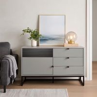 Aparador Ars 3 Cajones Gris y Negro | Masiva Home